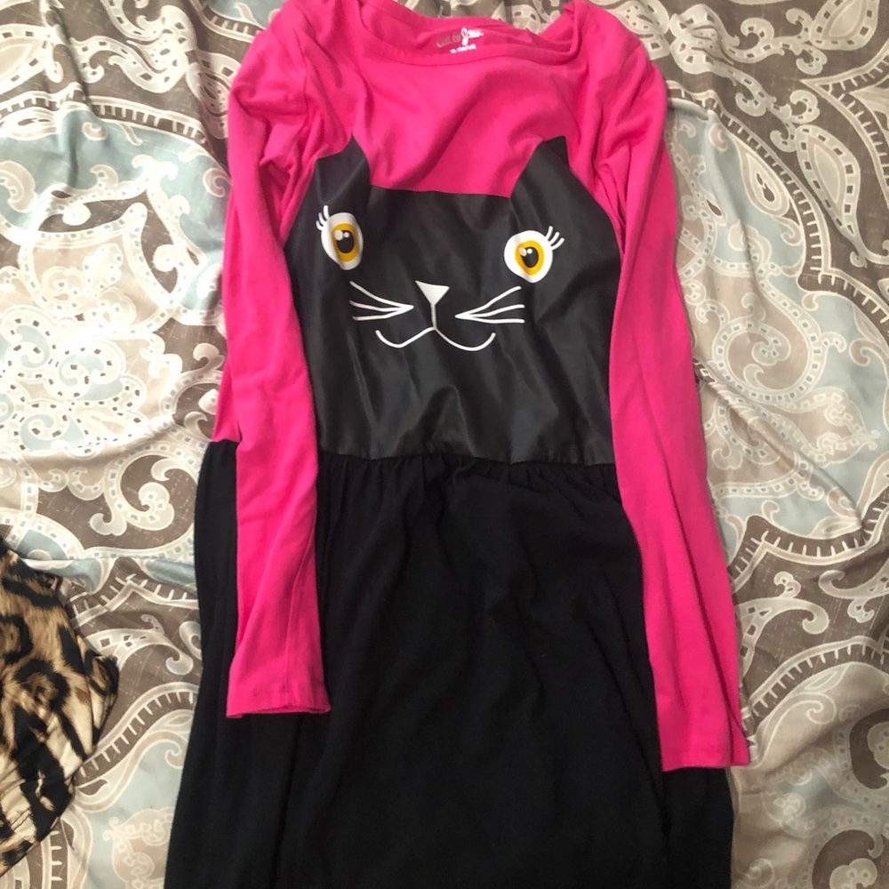 Girls Halloween black cat dress - Picture 1 of 2
